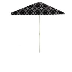 1020w2109-wb Lewis Lattice 6 Ft. Square Market Umbrella, White & Black