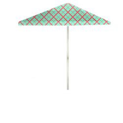 1020w2113-s Caddy Plaid 6 Ft. Square Market Umbrella, Sherbet