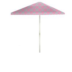 1020w2113-tp Caddy Plaid 6 Ft. Square Market Umbrella, Teal & Pink