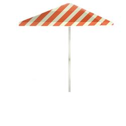 1020w2114-os Candy Striper 6 Ft. Square Market Umbrella, Orange & Sherbet