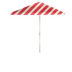 1020w2114-p Candy Striper 6 Ft. Square Market Umbrella, Peppermint