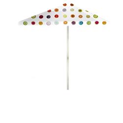 1020w2115-w Yokibug Fruit 6 Ft. Square Market Umbrella, Multi & White