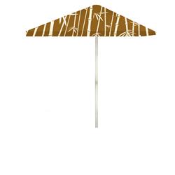 1020w2301 Classic Bamboo 6 Ft. Square Market Umbrella, Brown