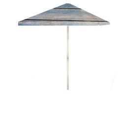 1020w2400 6 Ft. Square Blue Wood Horizontal Market Umbrella
