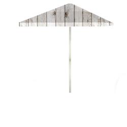 1020w2401 6 Ft. Square White Barn Wood Market Umbrella