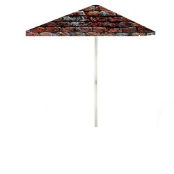 1020w2403 6 Ft. Square London Brick Market Umbrella, Blue