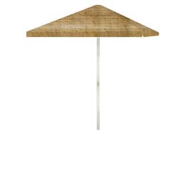 1020w2409 6 Ft. Square Corkboard Market Umbrella, Brown