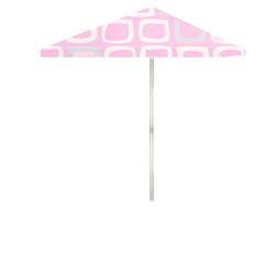 1020w2501 6 Ft. Square Its A Girl Market Umbrella, Pink & White