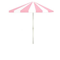 1020w2503 6 Ft. Square Ice Cream Parlourmarket Umbrella, Pink & White