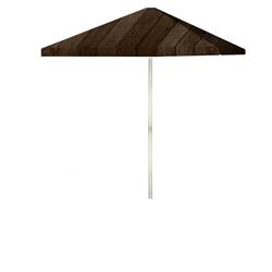 1020w2413 6 Ft. Square Dark Woodmarket Umbrella, Brown
