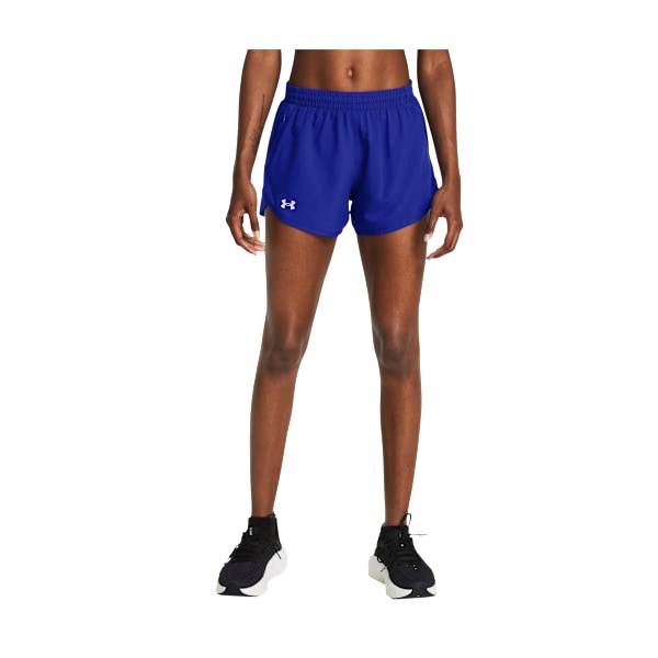 UPC 196885461729 product image for 81451311 Ladies Under Armour Fly-By 3 in. Shorts, Royal & Reflective - Mediu | upcitemdb.com
