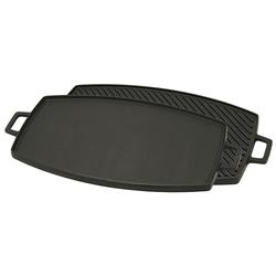 7447 18 In. Cast Iron Reversible Griddle, Black