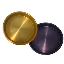 300-410 Purple & Gold Anodized Serving Trays, Set Of 4