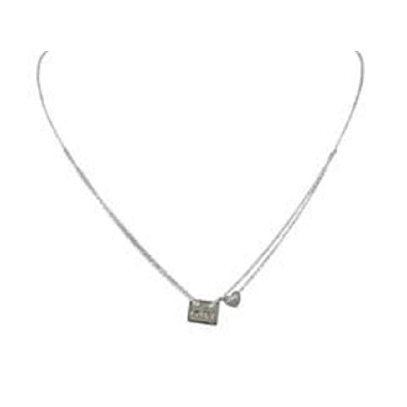 551135 15 - 17 In. Silver Heart Love Necklace In Sterling Silver