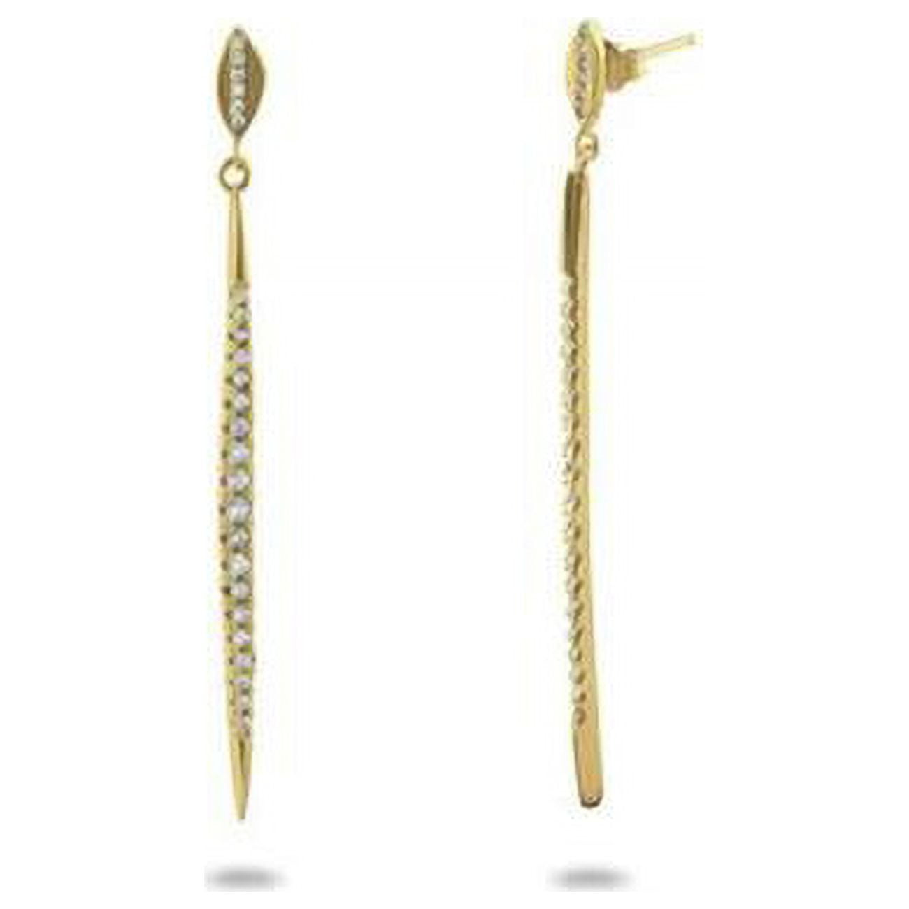 Gold Romper Dangling Earrings In Sterling Silver