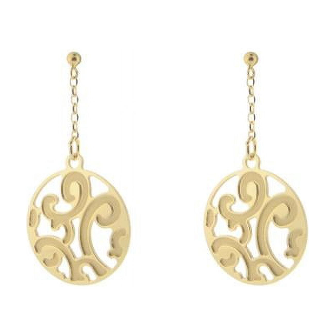 95105g Etruscan Golden Swirls Earrings In Sterling Silver