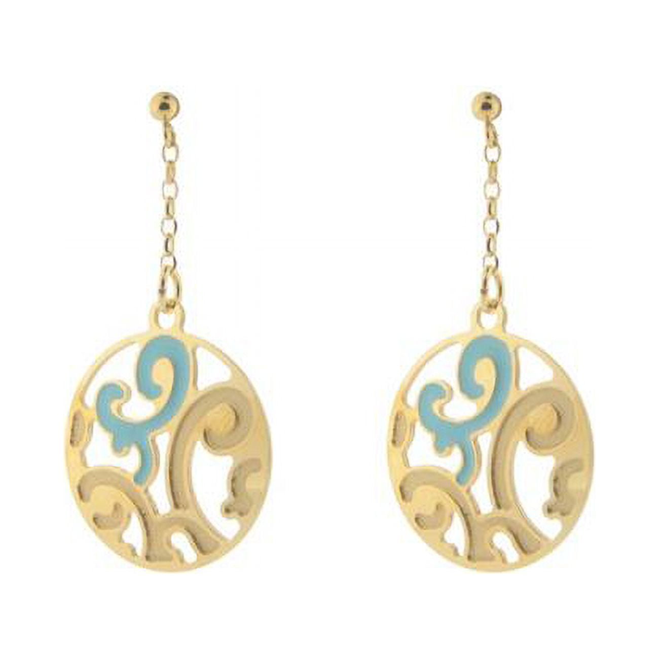 95105t Etruscan Turquoise Swirls Earrings In Sterling Silver