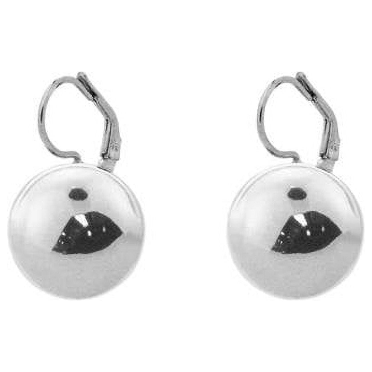 125129 16 Mm Sterling Silver French Hook Ultra-light Ball Earrings