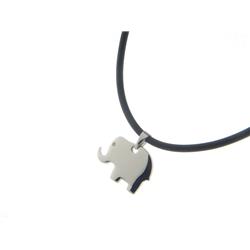 Edforce Stainless Steel Sparkling Cz Twikle Elephant Charm Necklace