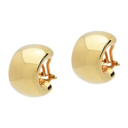 405217g 13 Mm Milano Thick Hoop Earrings In Sterling Silver & Gold Plated, Mirror