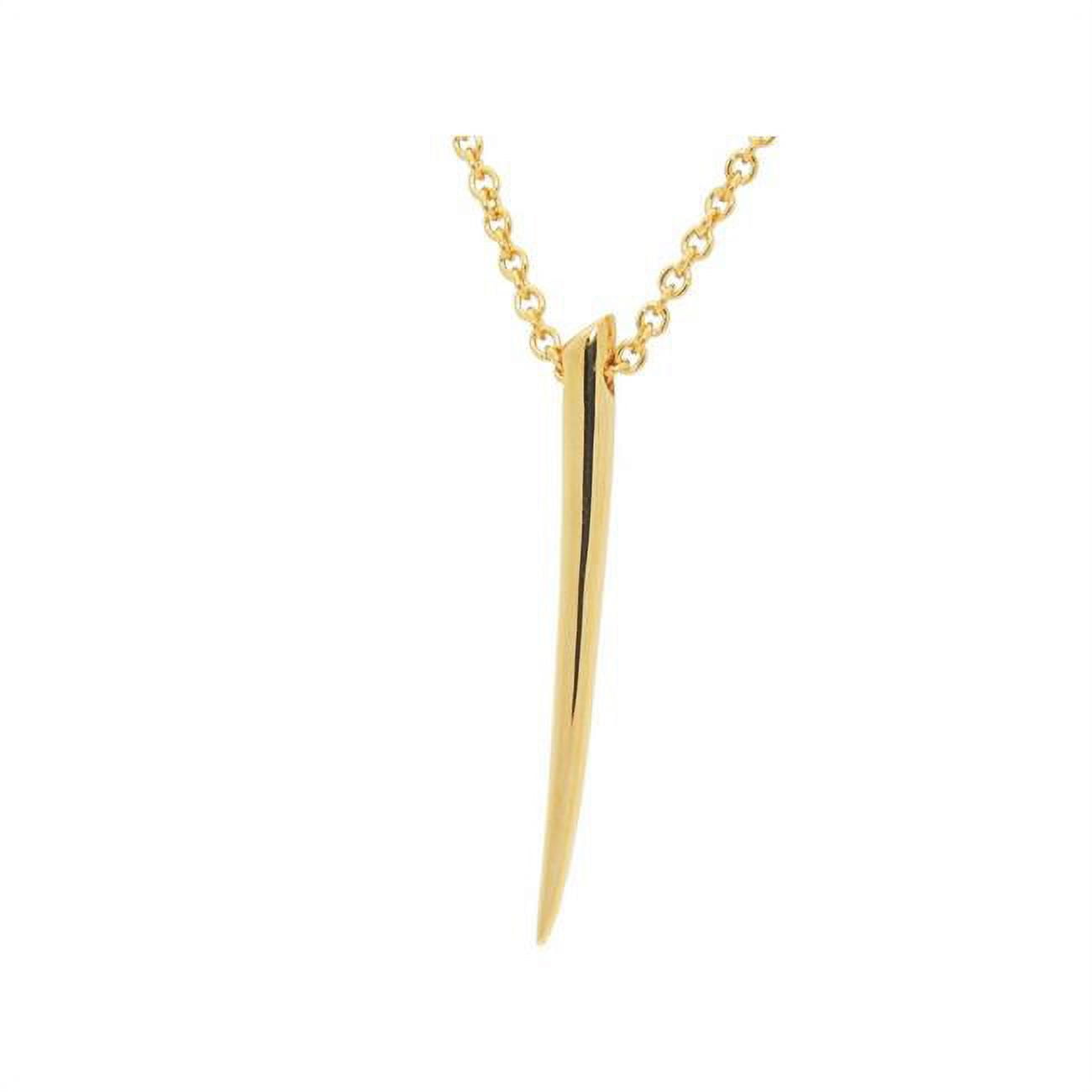 551129g 24 In. Golden Nail Necklace In Sterling Silver