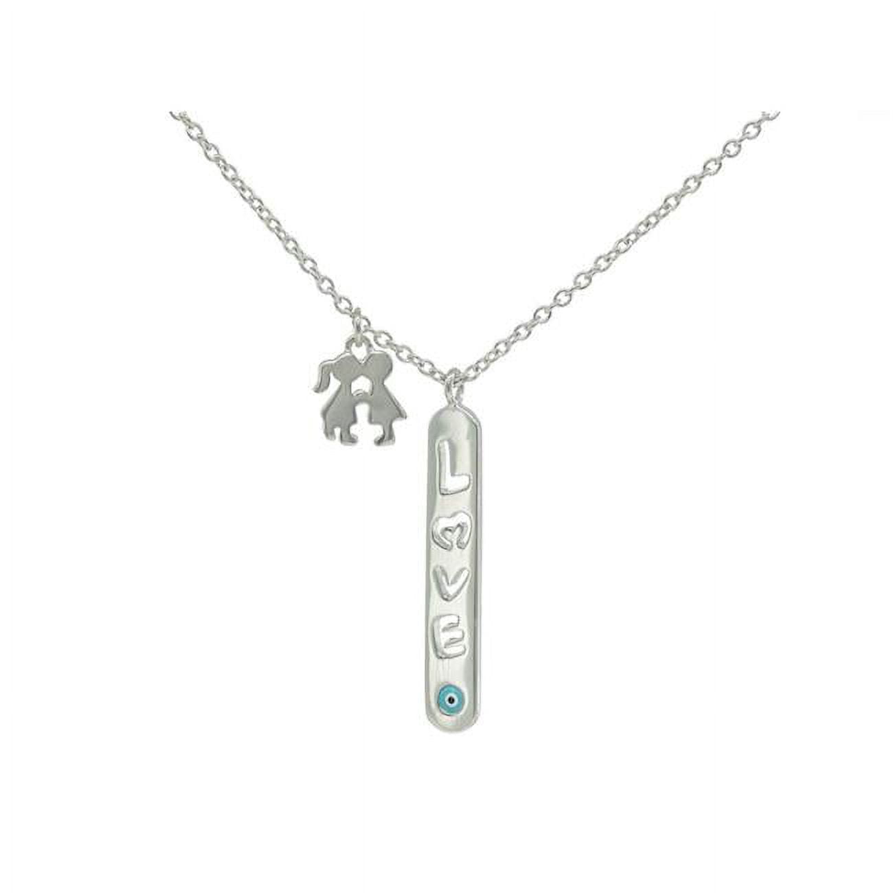 551214 Love Kisses Silver Pendant Necklace In Sterling Silver