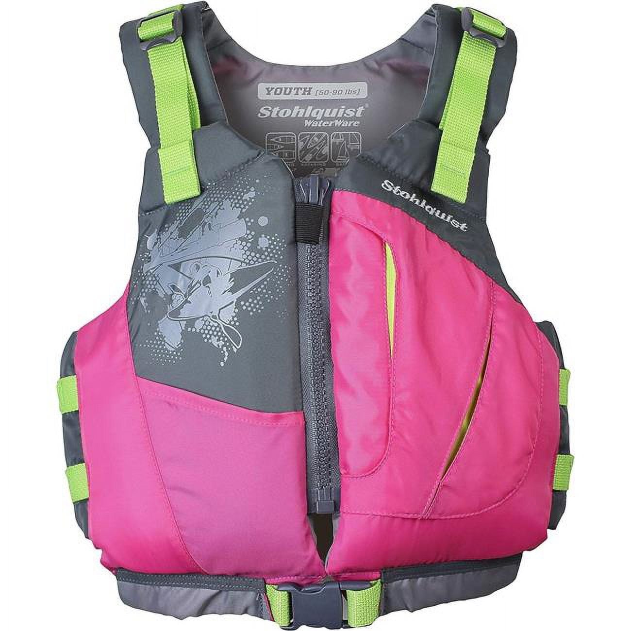 QF116211090-Y-UBS US Coast Guard PFD Escape Youth Life Jacket, Pink - Size 50 to 90