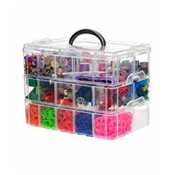 Cb-stg-cube Snapcube Stackable Arts & Crafts Case, 3-tier Clear Stackable Storage Box