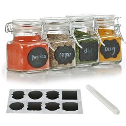Chg-mctj-12p 3 Oz Mini Clear Glass Spice Jar Container Set - Pack Of 12