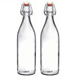 Chg-ggb-2p-chlk 33.75 Oz Giara Bottles With Chalkboard Labels - Pack Of 2