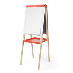 U Play Adjustable Childrens Art Easel, Double Sided Chalk And Dry Erase Surface With Paper Roll, 28.93 X 5.51 X 17.12 Inches