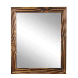 Mocha Wood Elements Framed Vanity Wall Mirror 31.5 X 35 In. Av44med