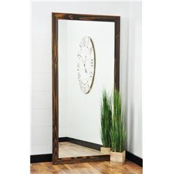 Mocha Wood Elements Framed Floor Leaning Tall Mirror 31.5 X 65 In. Av44tall