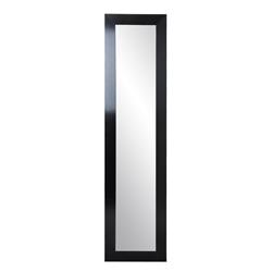 Bm80skinny Black Satin Slim Floor Mirror - 16 X 71 In.
