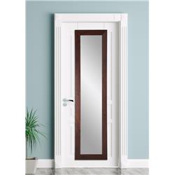 Bm6thinh-wh 3 In. Over The Door Full Length Mirror, Walnut