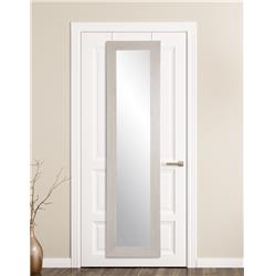 Bm77thinh-wh 3 In. Farmhouse Slim Over The Door Mirror, Gray Wood Grain