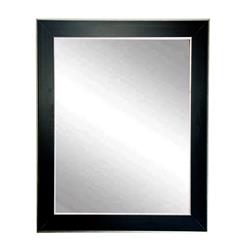 Silver Accent Black Framed Vanity Wall Mirror 32 X 55 In.