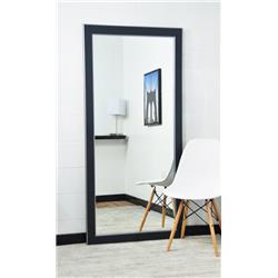 Silver Accent Black Framed Floor Leaning Tall Mirror 32 X 71 In. Bm11framed Floor Leaning Tall Mirror