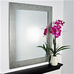 Stainless Grain Framed Vanity Wall Mirror 27 X 32 In. Bm004m