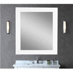 Pure White Framed Vanity Wall Mirror 32 X 41 In. Bm003m3