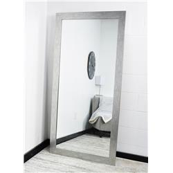 Stainless Grain Framed Floor Leaning Tall Framed Vanity Wall Mirror 32 X 66 In. Bm004ts