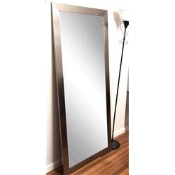 Modern Silver Framed Floor Leaning Tall Mirror 32 X 65.5 In.