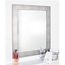 Muted Cool Silver Framed Vanity Wall Mirror 32 X 35.5 In. Av40med
