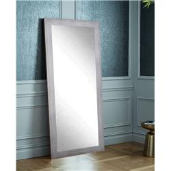 Muted Cool Silver Framed Floor Leaning Tall Mirror 32 X 65.5 In. Av40tall