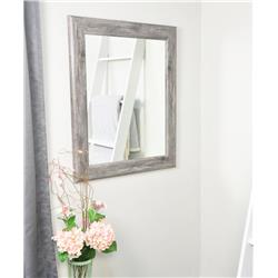 Smooth Gray Barnwood Framed Vanity Wall Mirror 32.5 X 36 In. Av35med