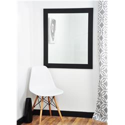 Formal Black Vanity Framed Vanity Wall Mirror 32 X 35.5 In. Av2med