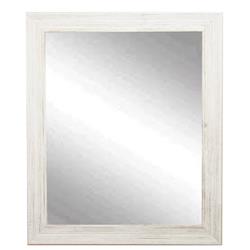 White Texture Vanity Framed Vanity Wall Mirror 31.5 X 38 In. Av18large