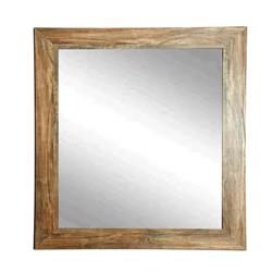 Blonde Barnwood Framed Square Or Diamond Framed Vanity Wall Mirror 32 X 32 In.