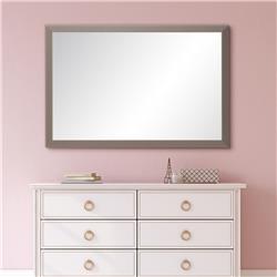 Modern Matte Gray Wall Mirror 29.5 X 33.5 In. Bm070m2