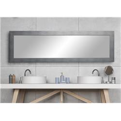 Bm40thin-l3 Cool Muted Silver Slim Full Length Mirror